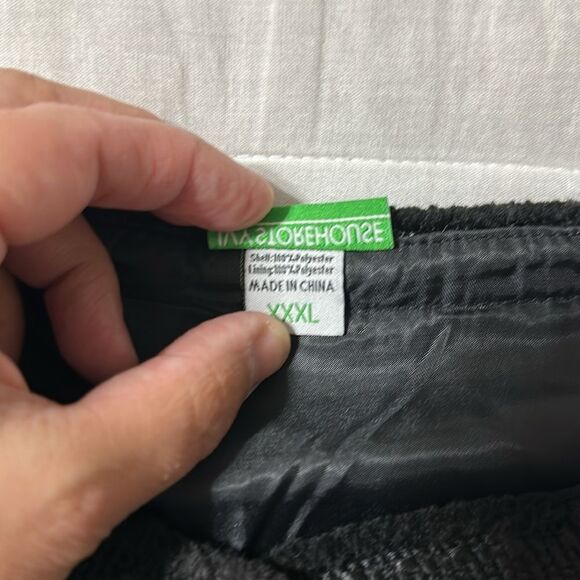 IS 3X Black Button Front Tweed Blazer with Gold Tone Pearl Buttons and Pockets - Picture 11 of 13